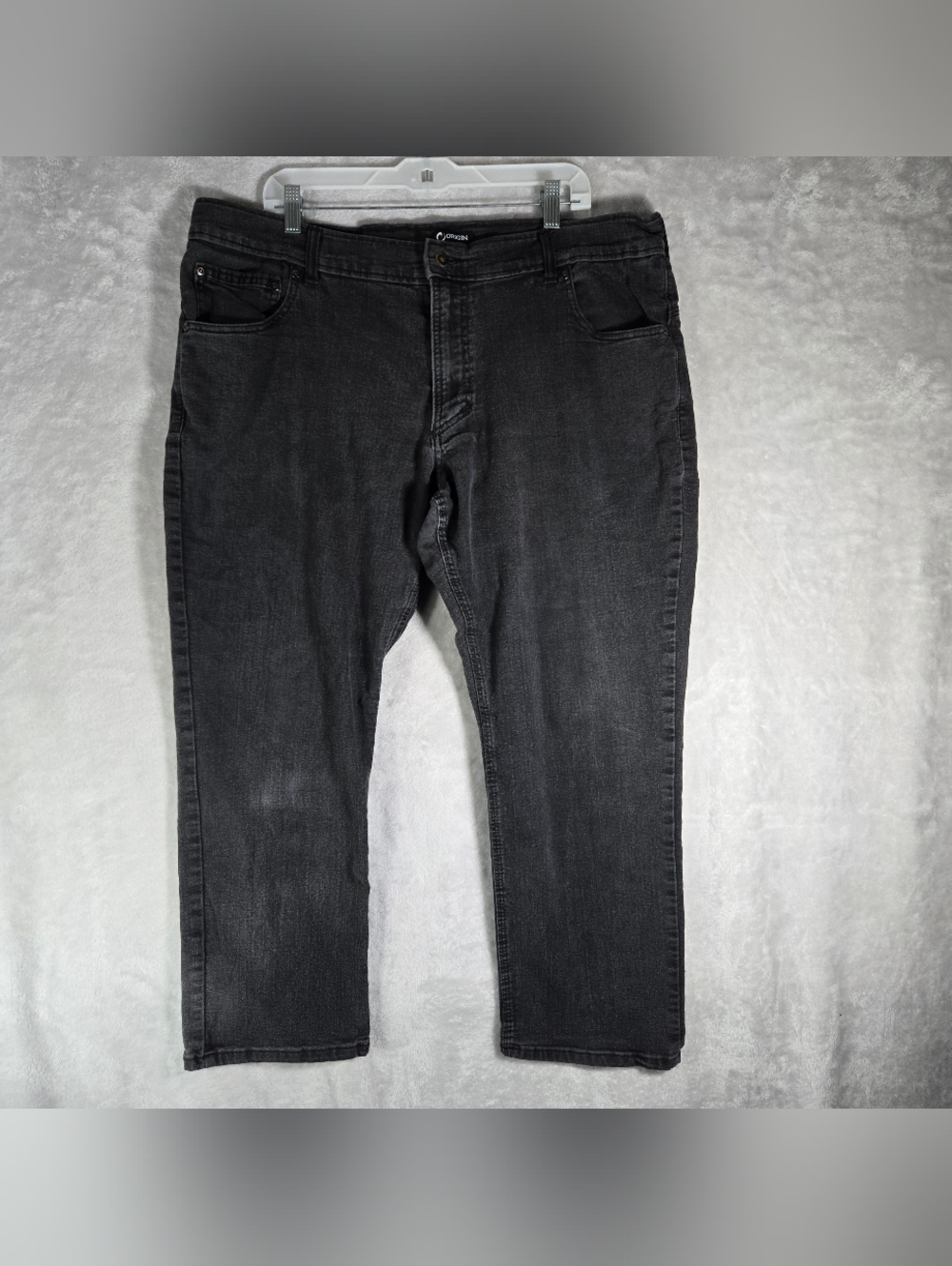 Origin Maine Delta 68 Jeans Mens Size 38x28 D68 Black Stretch Denim USA Faded